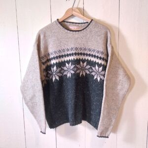 Vintage Woolrich Wool Blend Crew Neck Fair isles Sweater